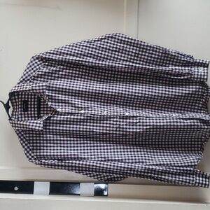 Theory 100% Cotton Flannel Plaid Long Sleeve Button Down Shirt Size XXL